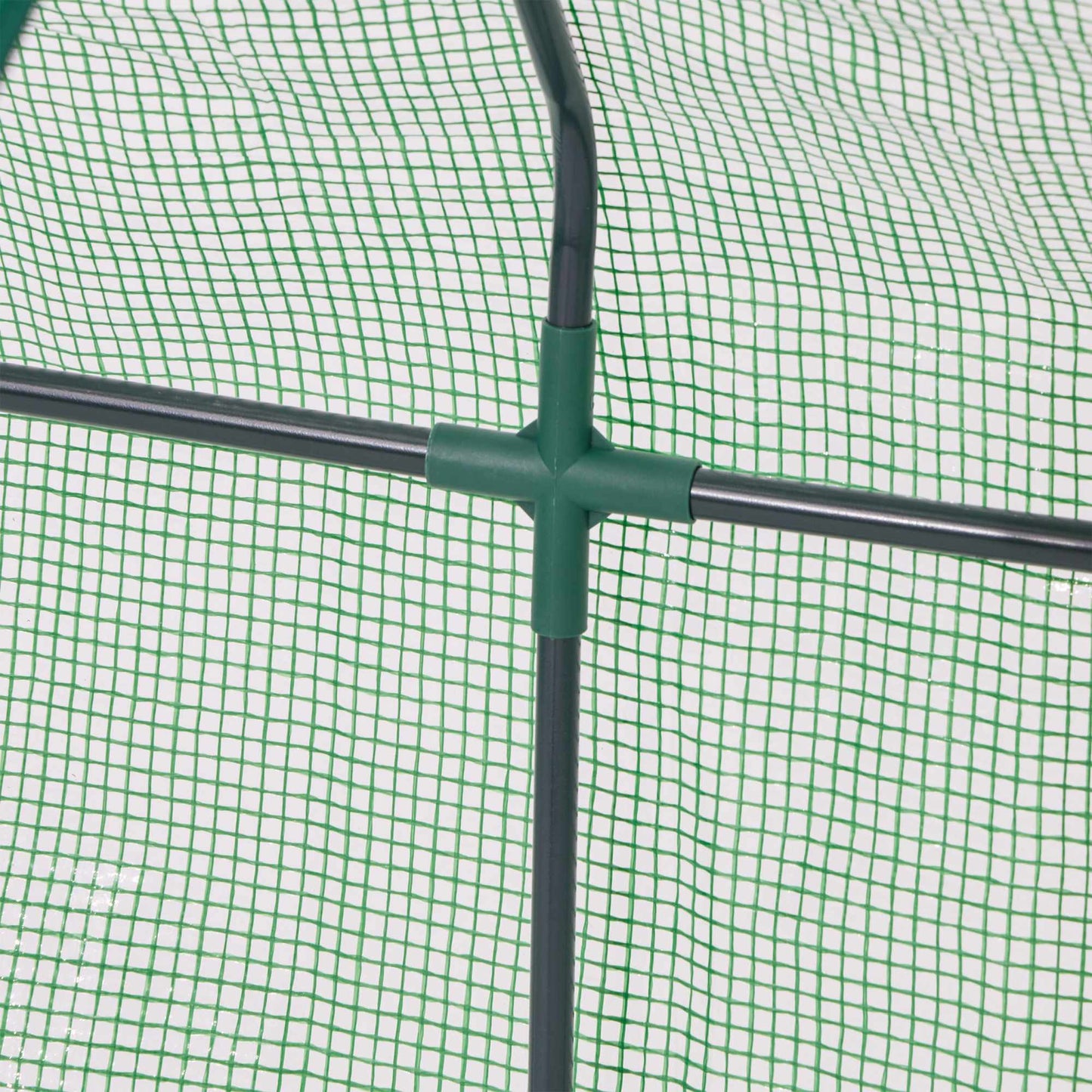 Plastic greenhouse with 2 doors