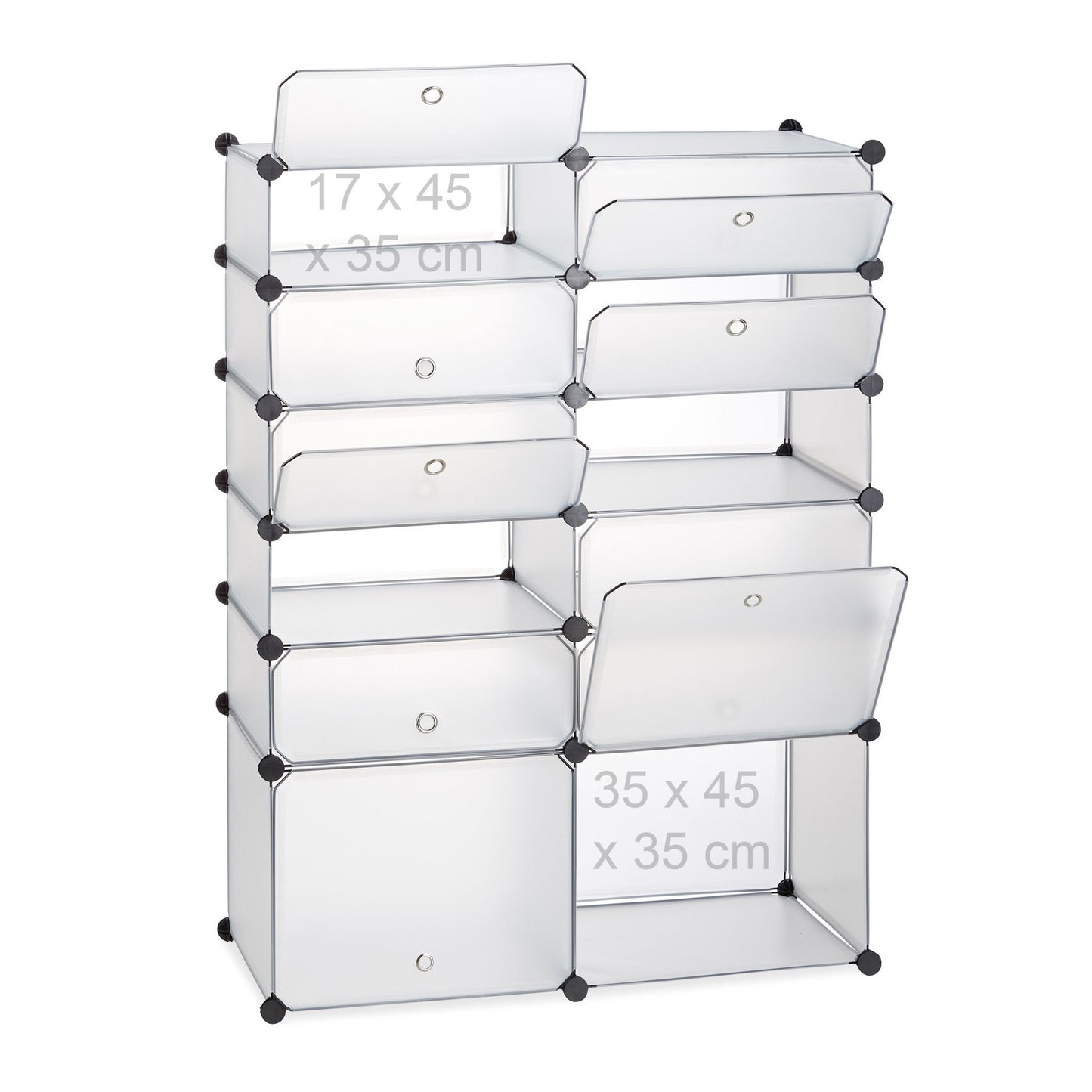 Plastic shoe shelf with 12 compartments
