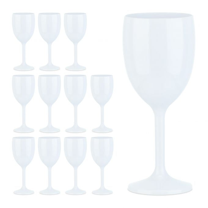 Plastic wine glasses - set of 12
