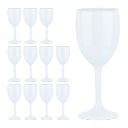 Plastic wine glasses - set of 12