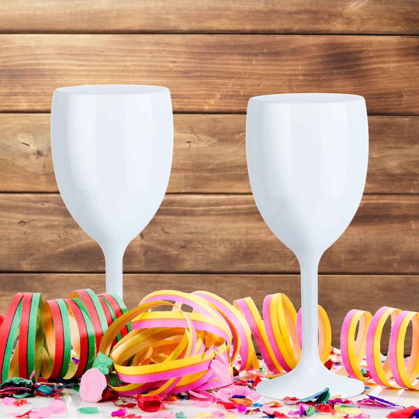 Plastic wine glasses - set of 12