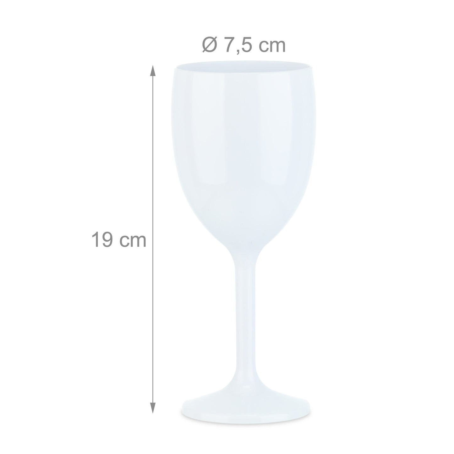 Plastic wine glasses - set of 12
