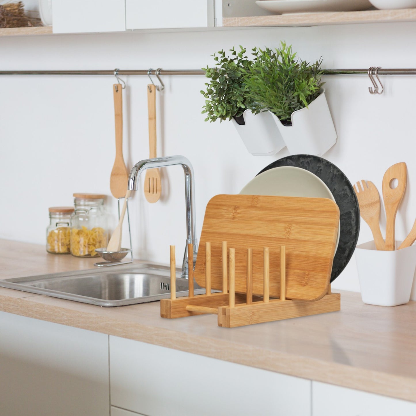 Plate rack for 6 plates Set of 2