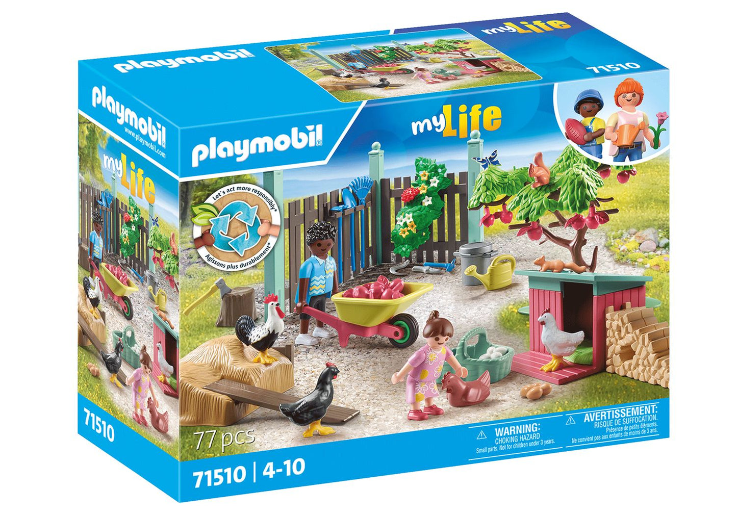 Playmobil My Life Little Chicken Farm In The Tiny House Garden 71510