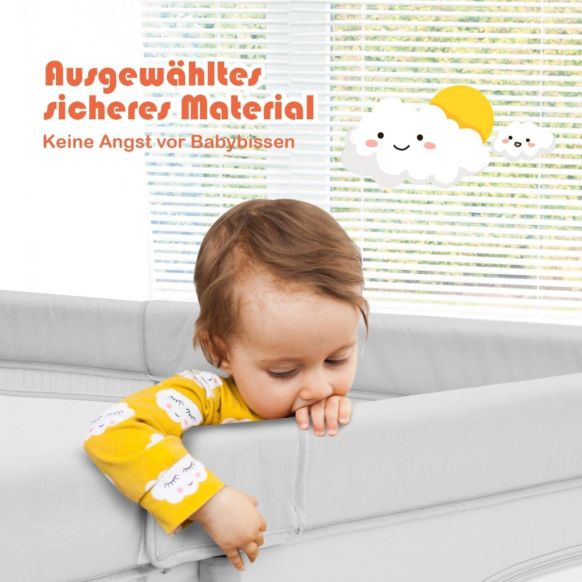 Playpen Tent for Infants and Toddlers Playpen with 2 Doors Gray