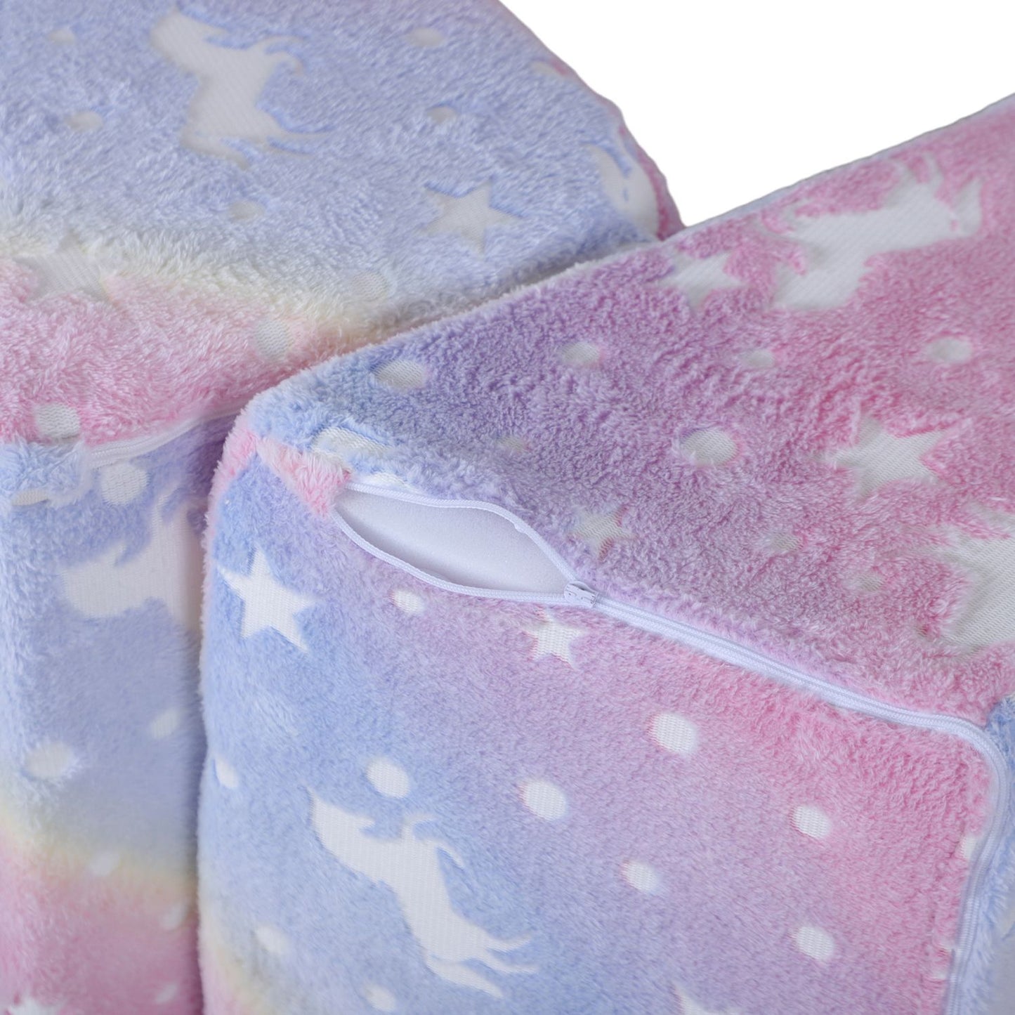 Children's sofa in foam, reclining, glowing pink velvet, 5-part