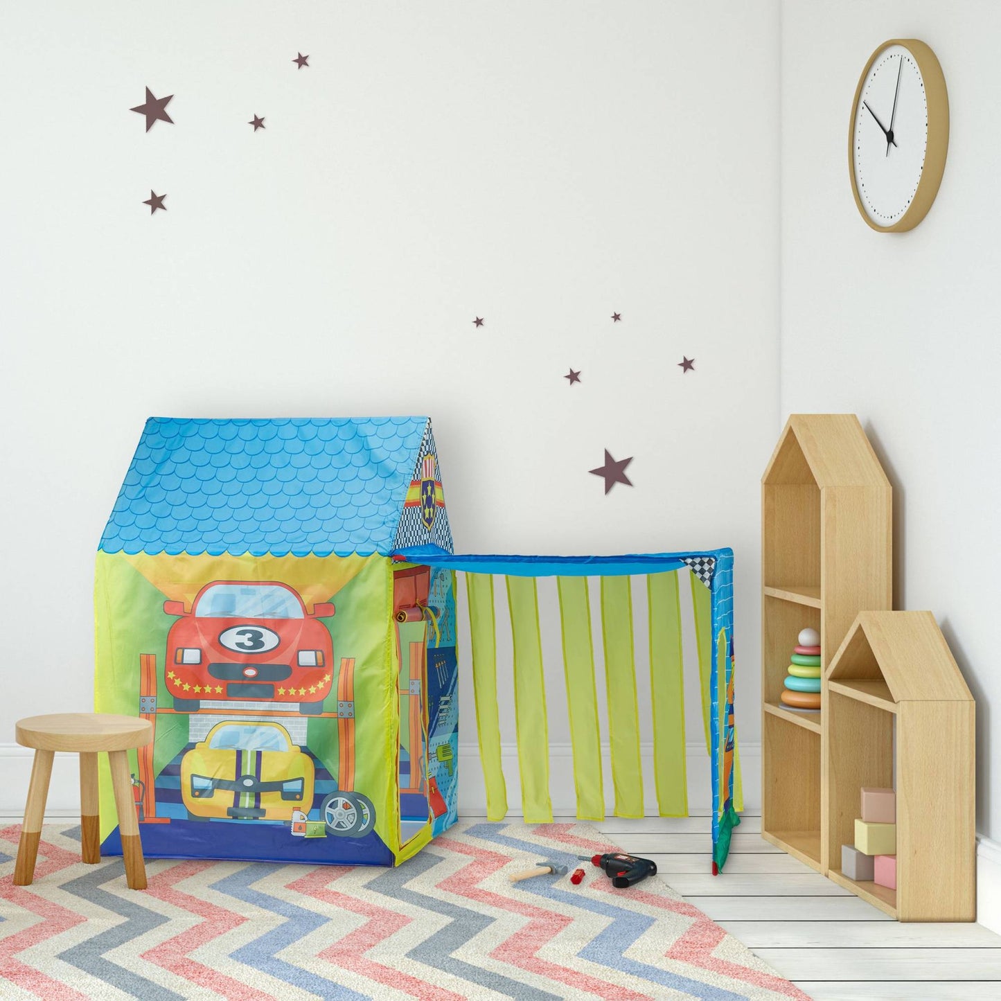 Play tent car workshop