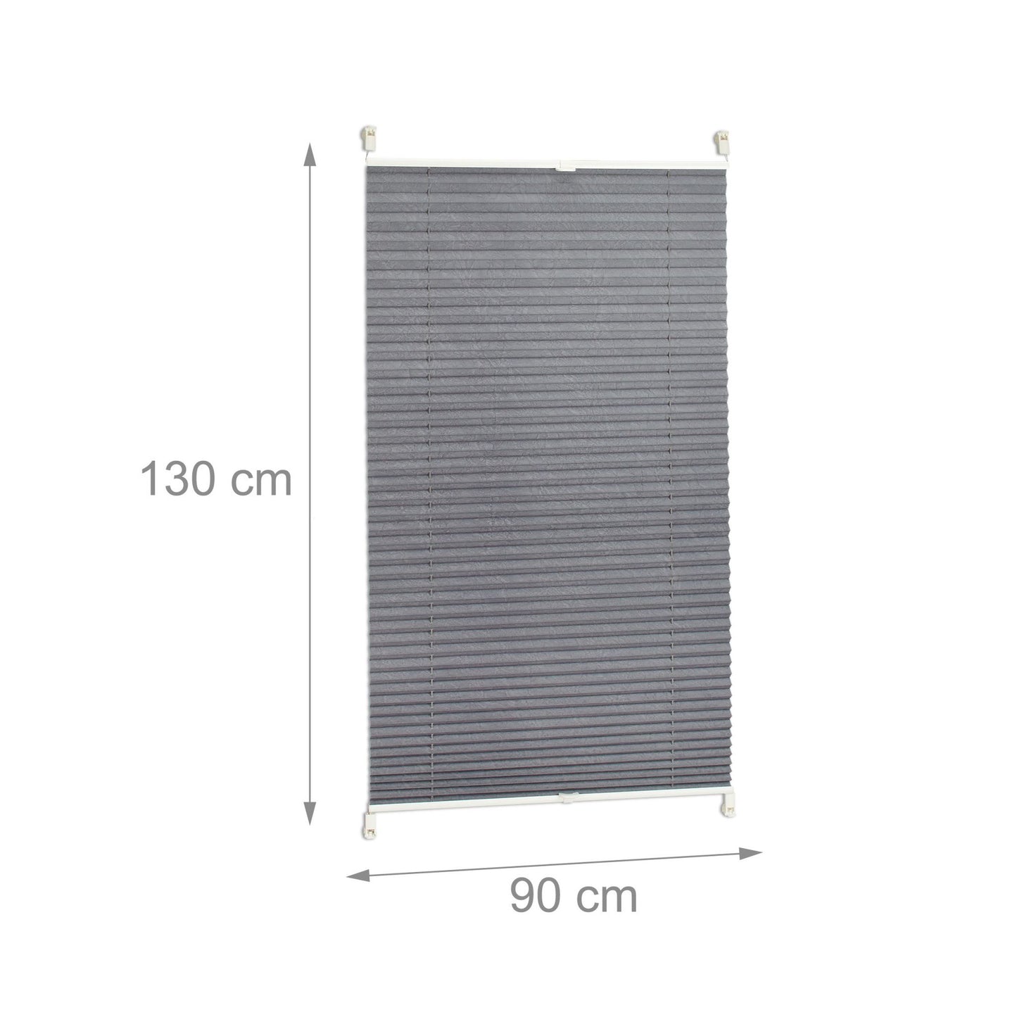 Pleated blind gray without drilling