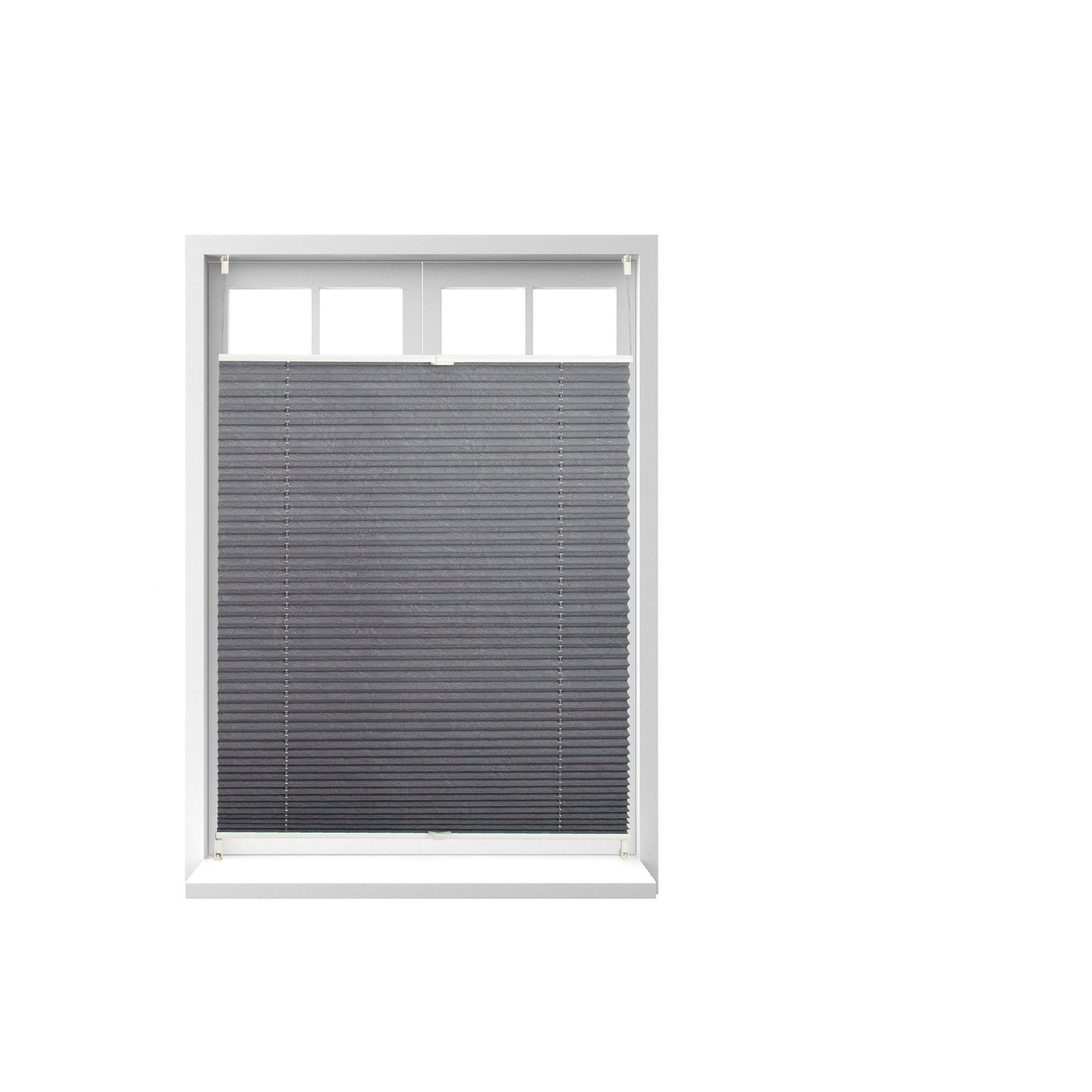 Pleated blind gray without drilling