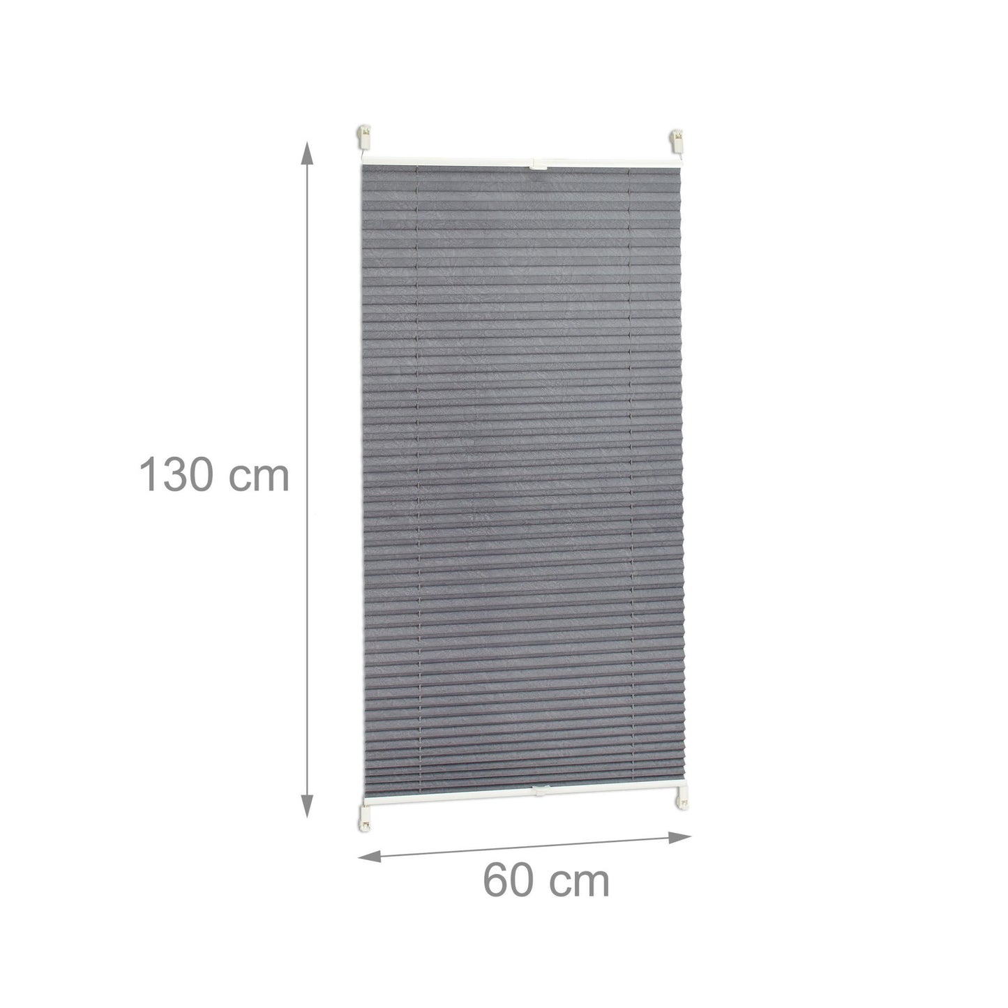 Pleated blind gray without drilling