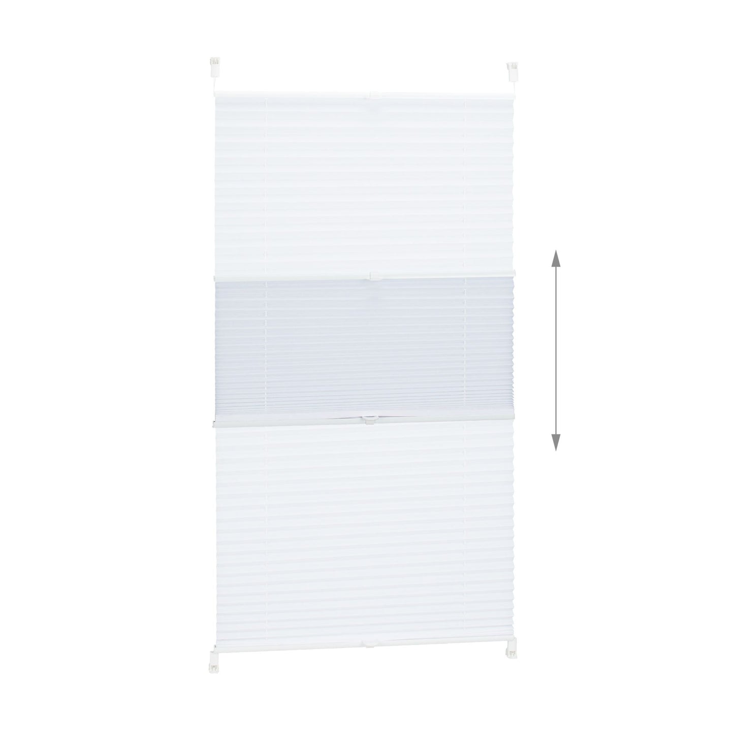 Pleated blind white without drilling