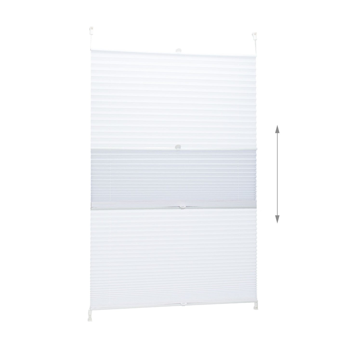 Pleated blind white without drilling