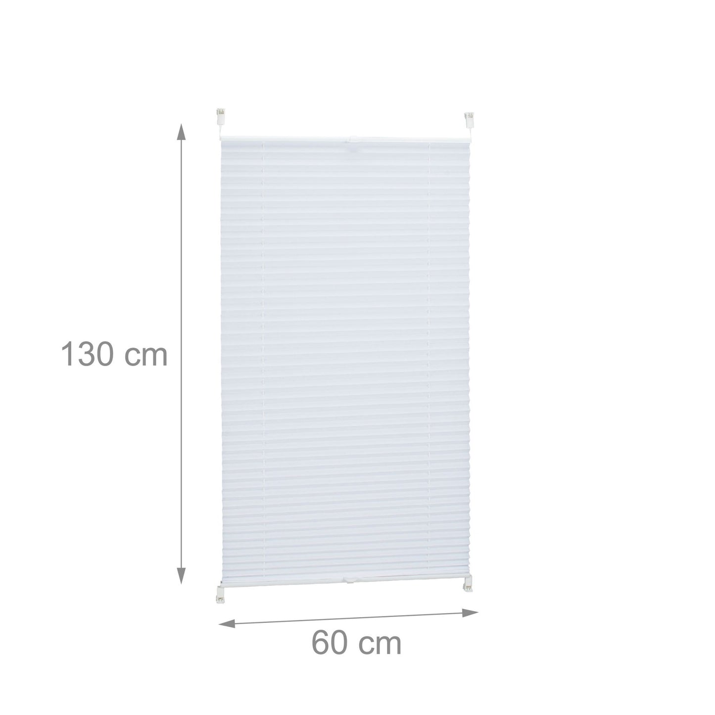 Pleated blind white without drilling