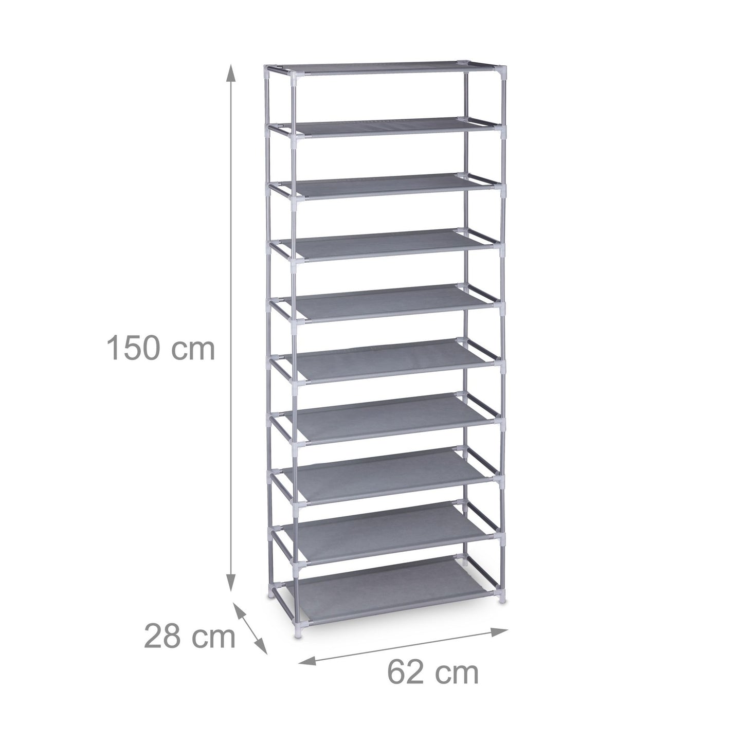 Plug-in system for shoe racks 10 levels