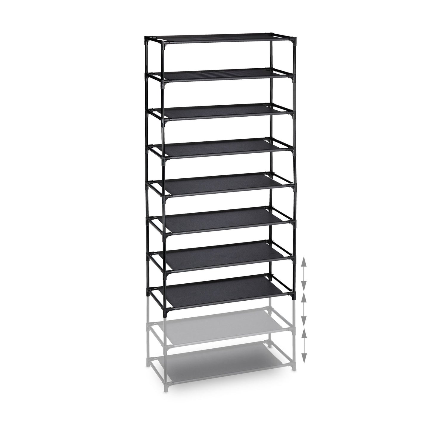 Plug-in system for shoe racks 10 levels