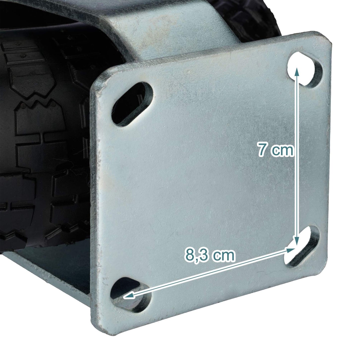 Pneumatic Tyred Load Castor with Steel Plate