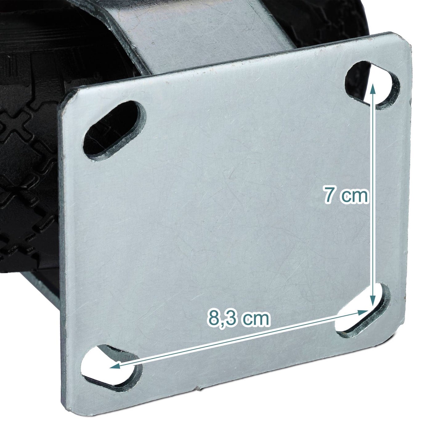 Pneumatic Wheel Castors Set, 3.00-4, Heavy-Duty Transport