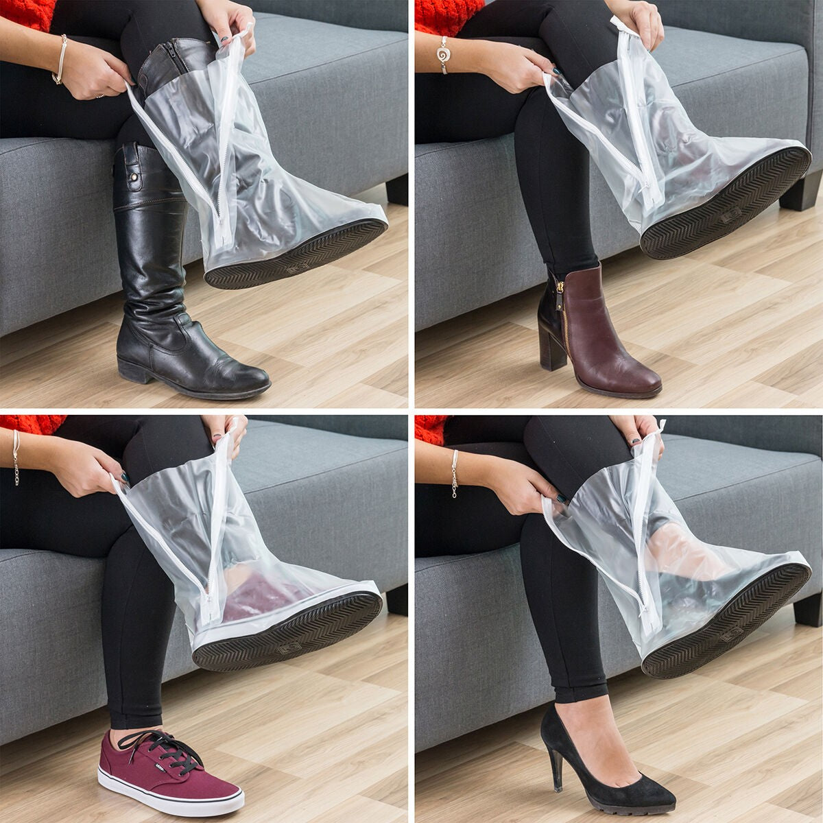Pocket Rain Cover for Feet InnovaGoods 2 Units - S/M