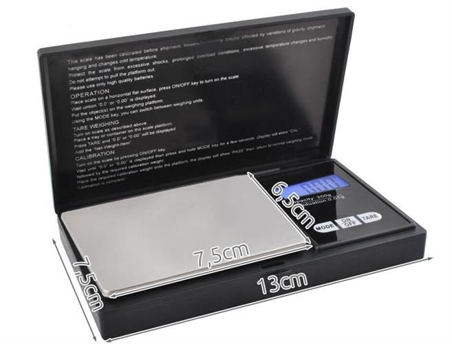 Pocket scale 200 x 0.01g with a flap