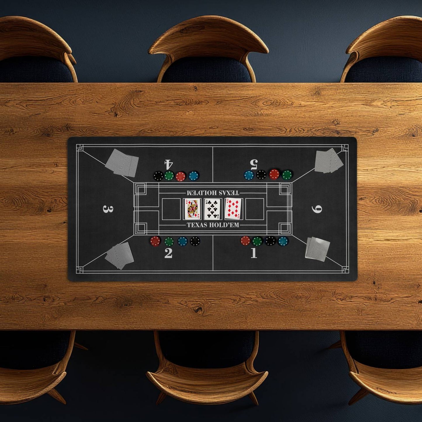 Poker Table Mat, Non-Slip, Waterproof, 120x60 cm