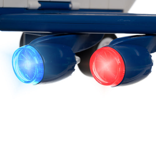 Police Plane Toy Set with Cars, Foldable Parking Lot