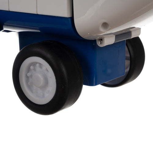 Police Plane Toy Set with Cars, Foldable Parking Lot