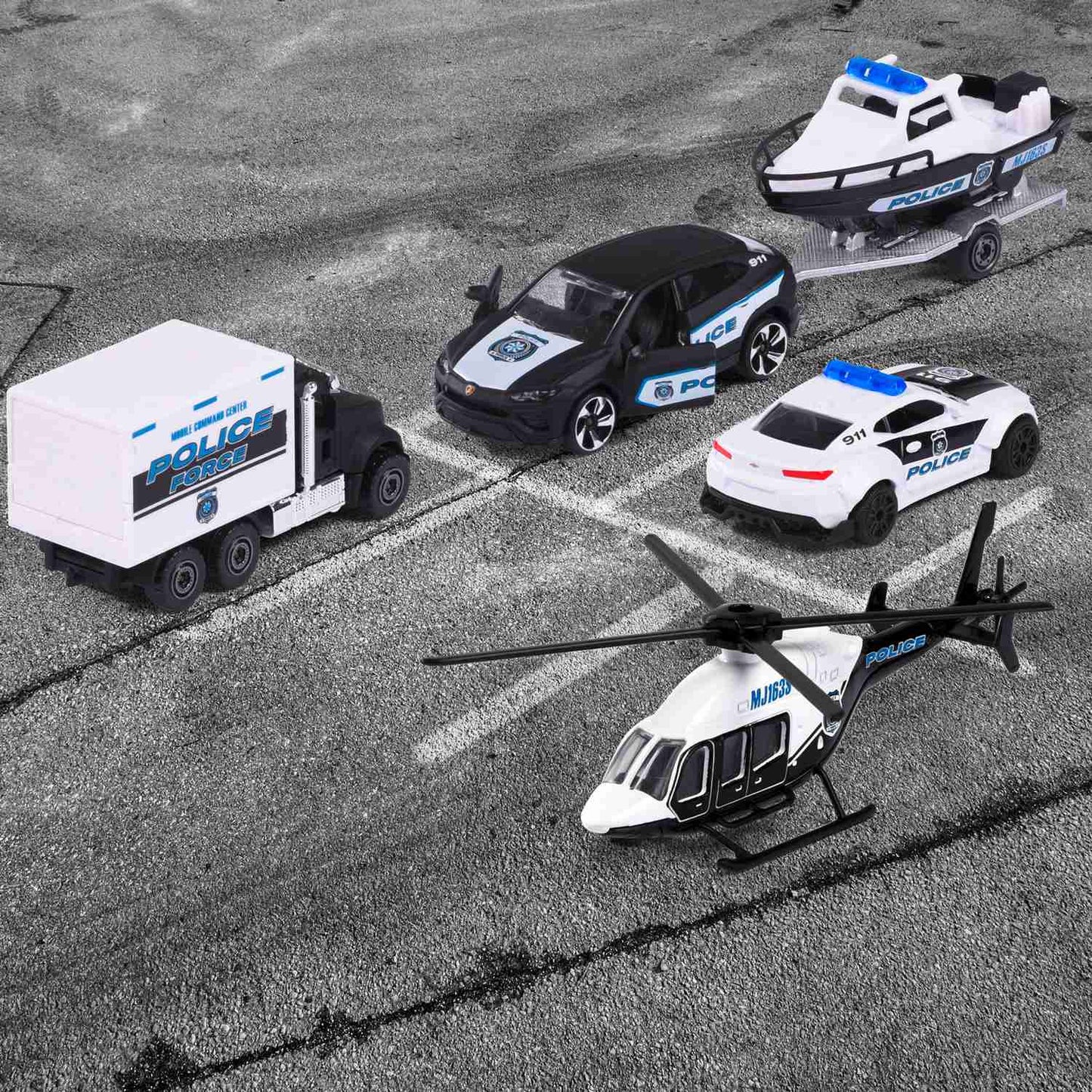 Police Vehicle 4-Pack Gift Box