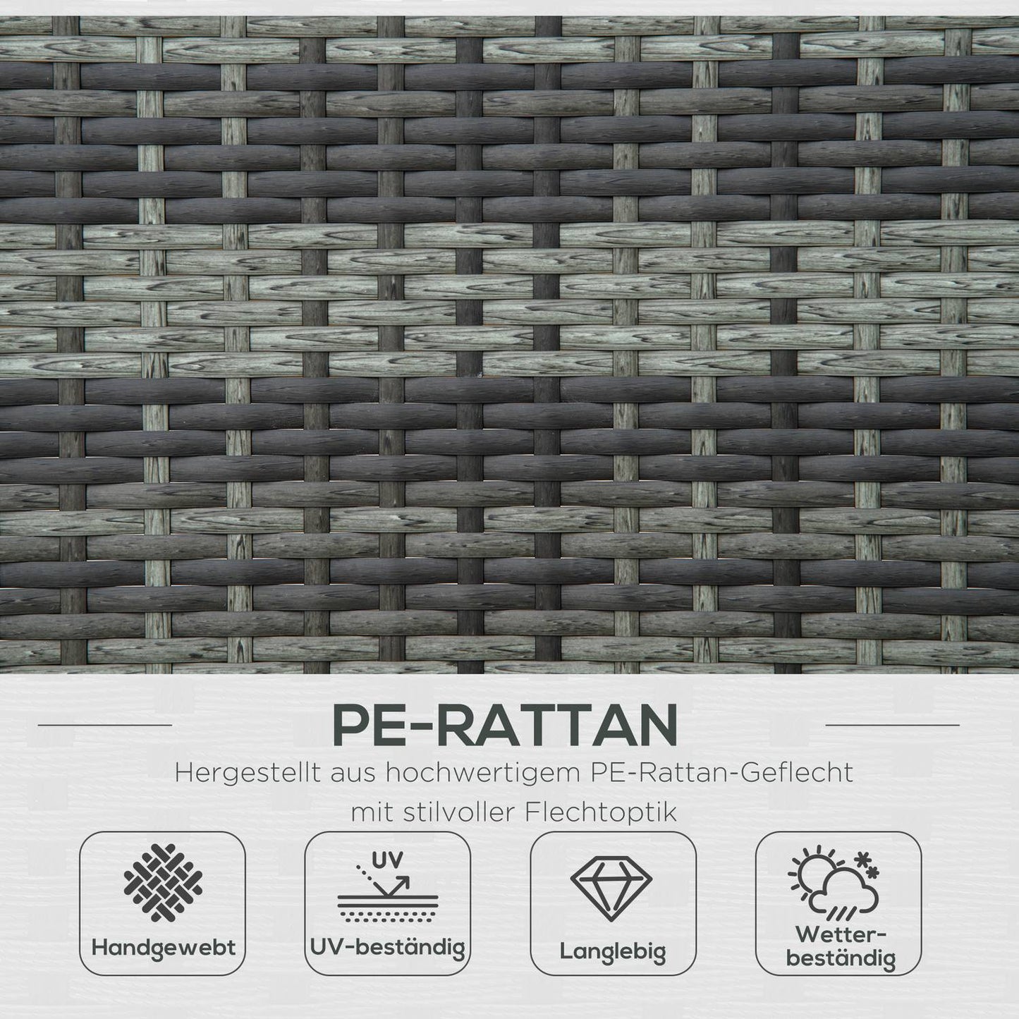 Double sun lounger in poly rattan - Adjustable outdoor relaxation for 2 people