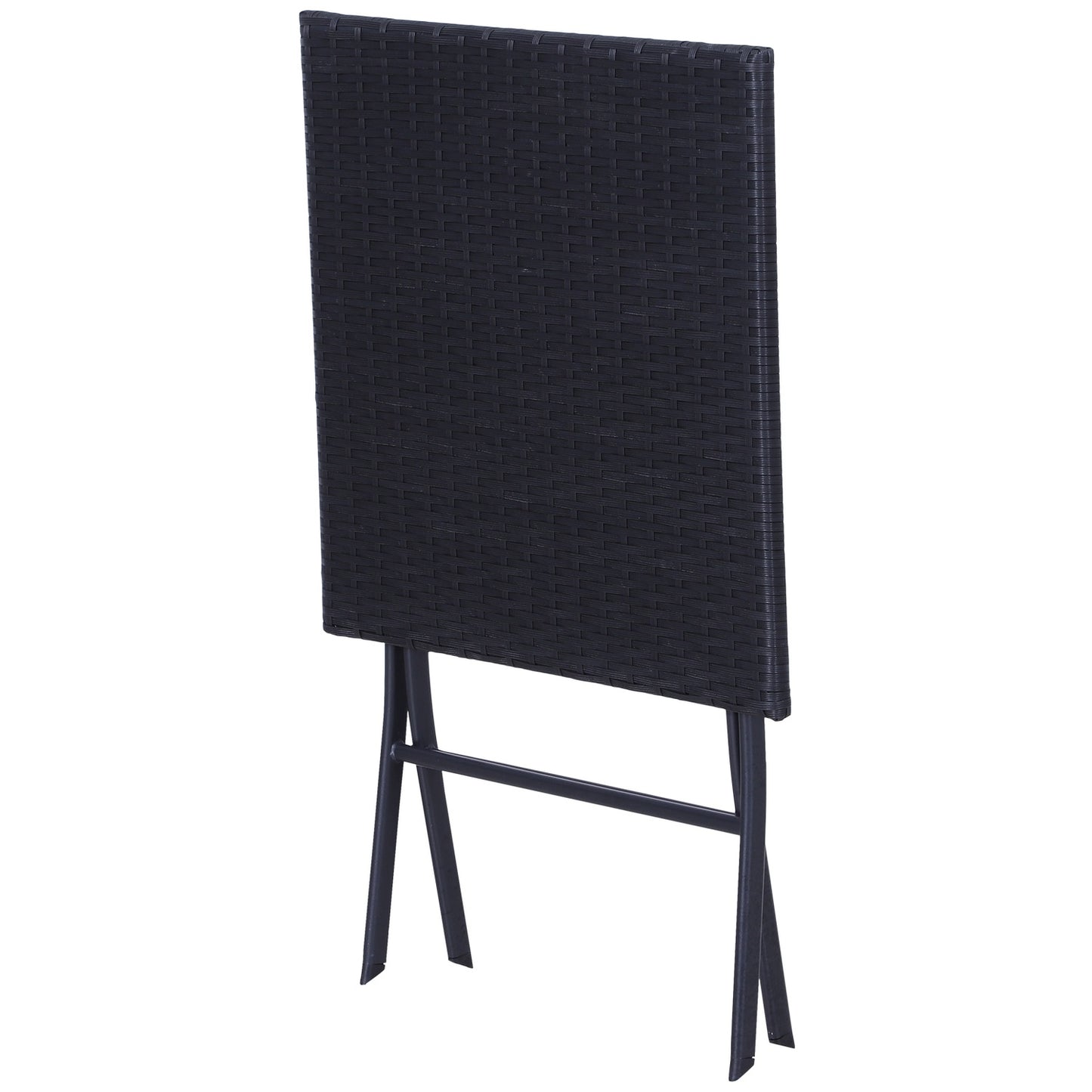 Black rattan bistro set for 2 - Garden furniture in poly rattan