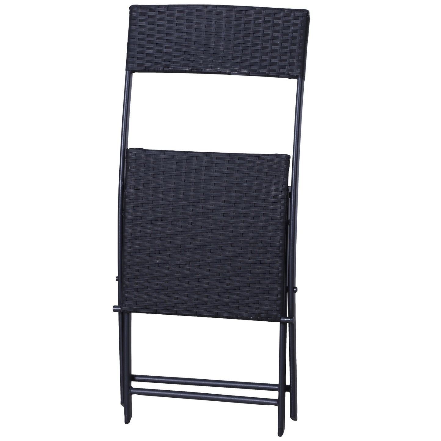 Black rattan bistro set for 2 - Garden furniture in poly rattan