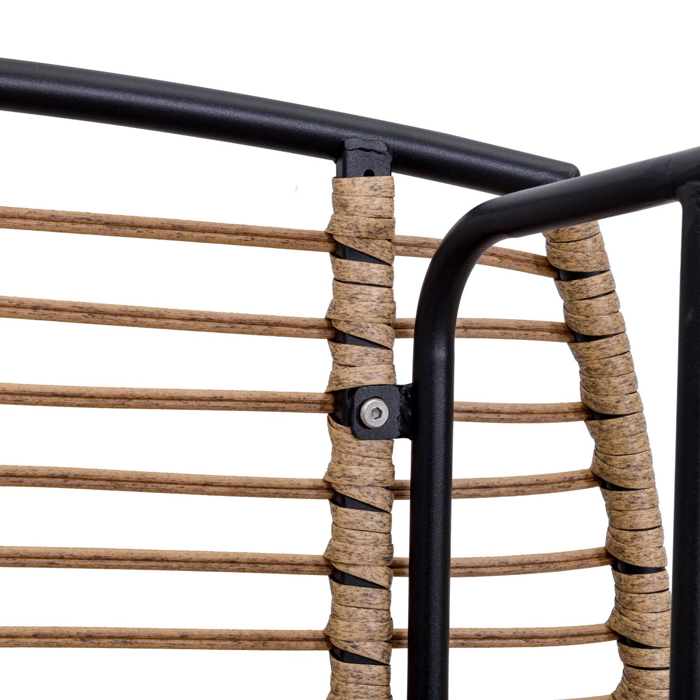 4-person sofa group in rattan, table in tempered glass, cushions