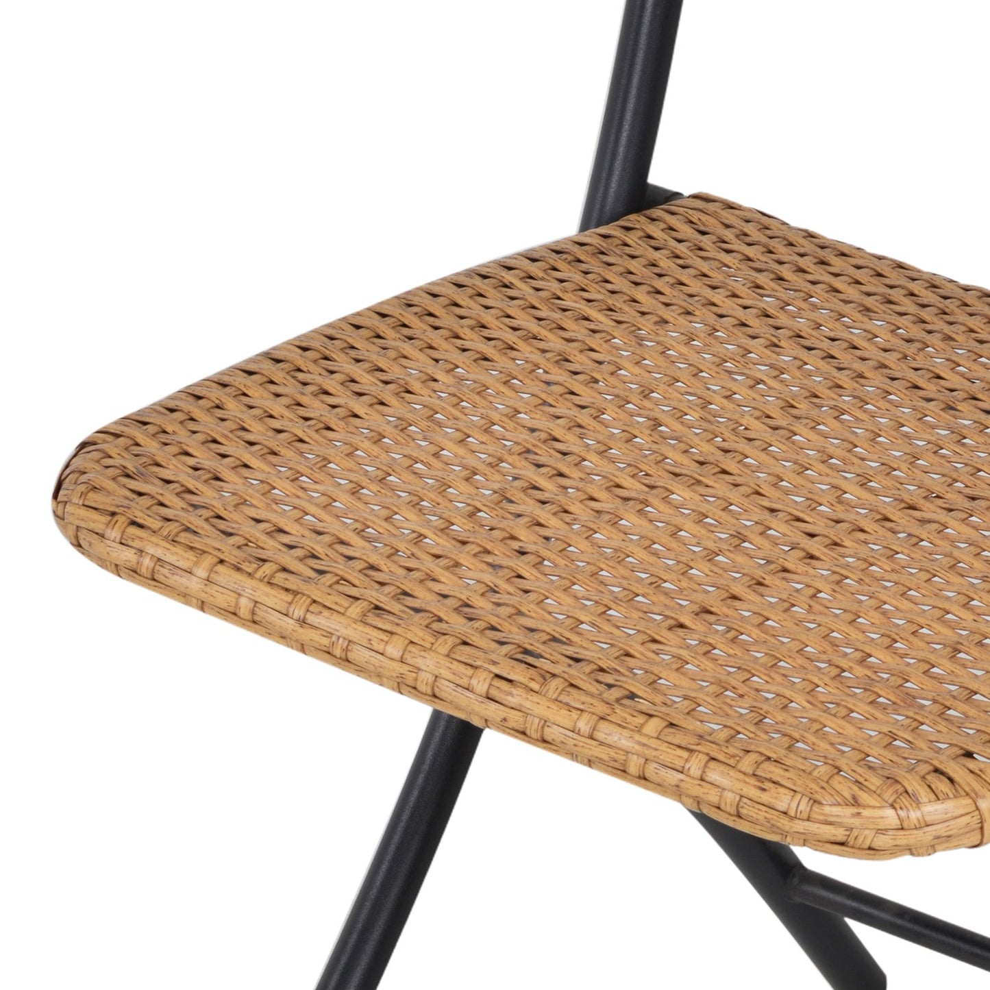 Polyrattan 2-person bistro set, foldable outdoor furniture