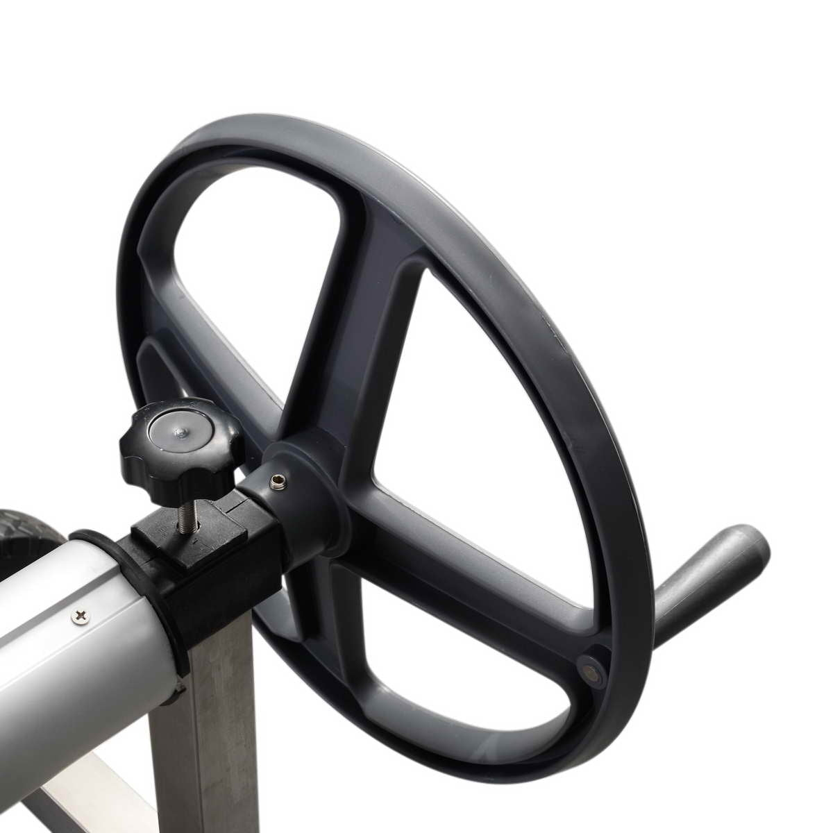 Pool roll-up device, mobile roll-up rod, pool cover, solar film