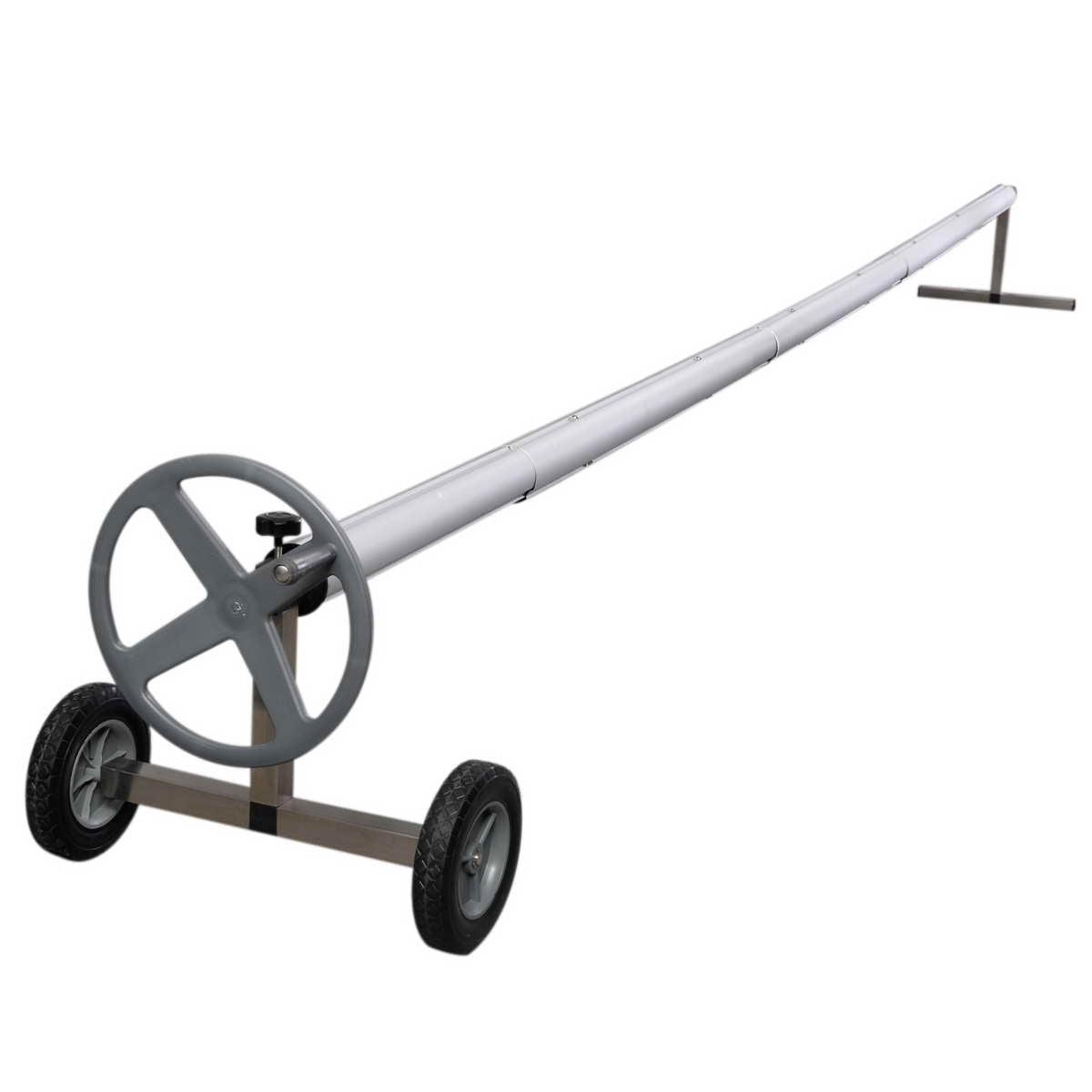 Pool roll-up device, mobile roll-up rod, pool cover, solar film