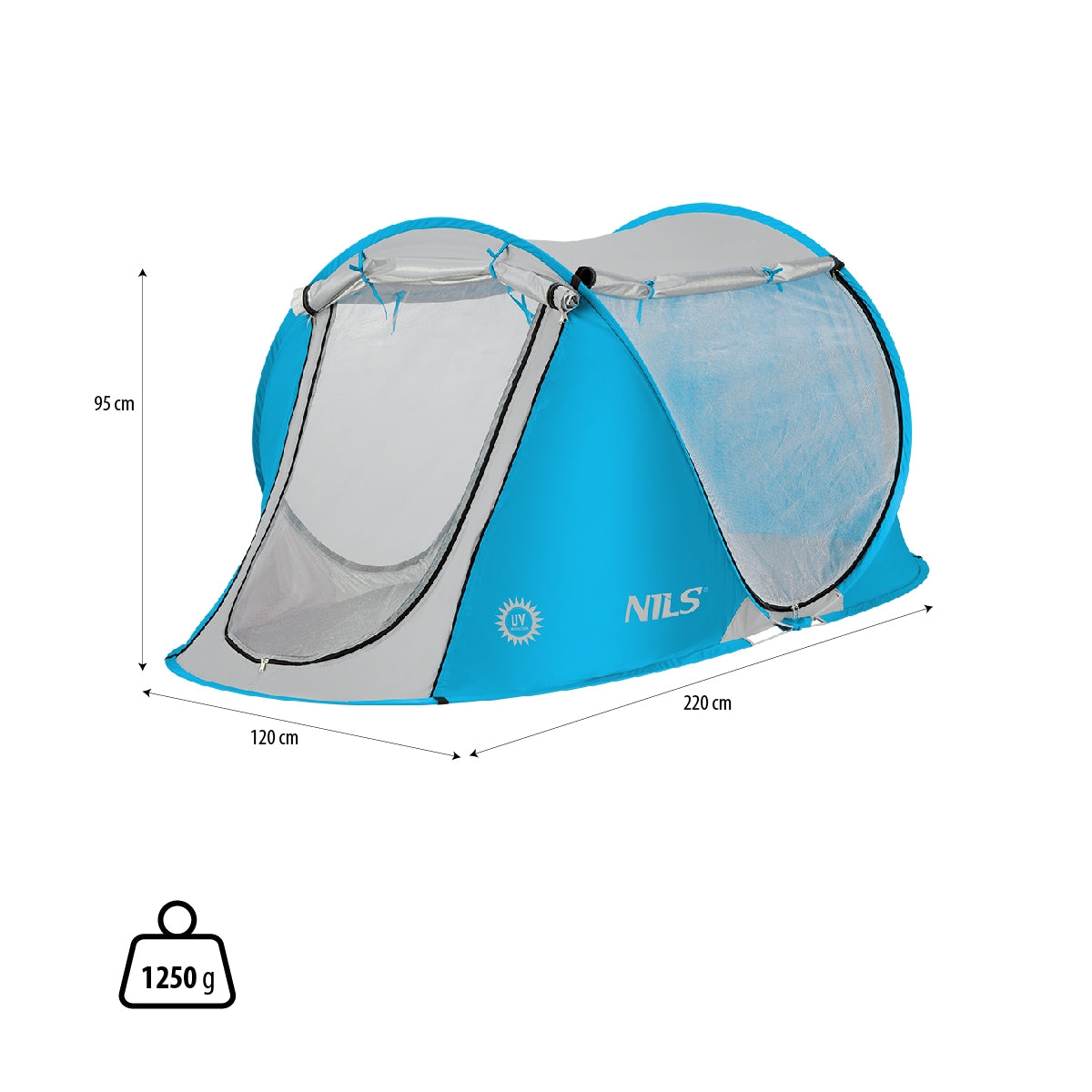 Pop Up Beach Tent, Blue, UV Protection