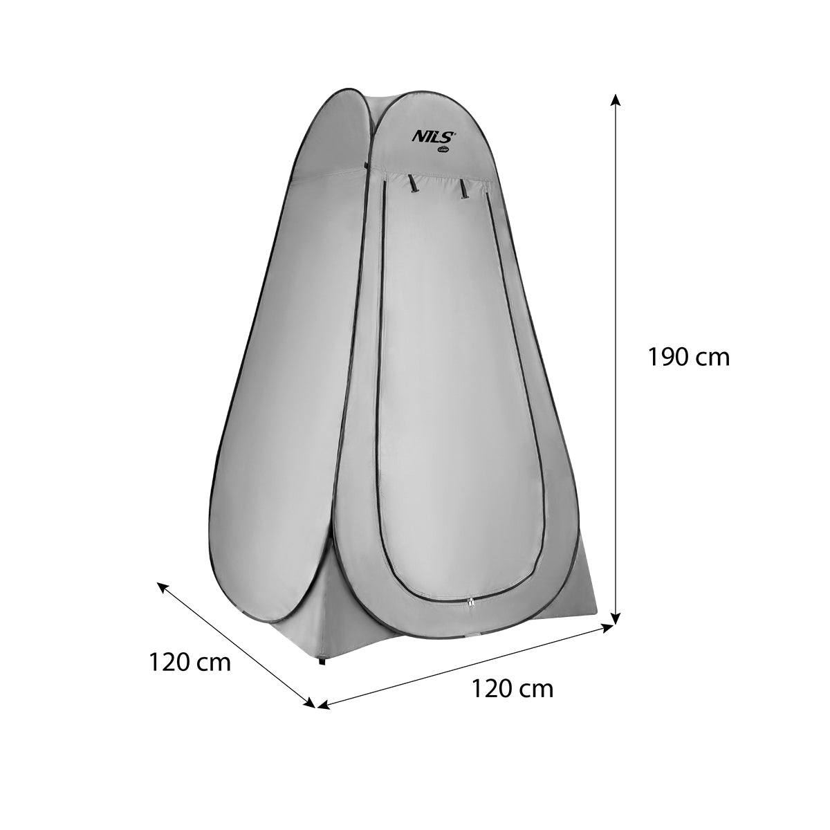 Pop-Up Changing Room, Grey, Portable Privacy Tent
