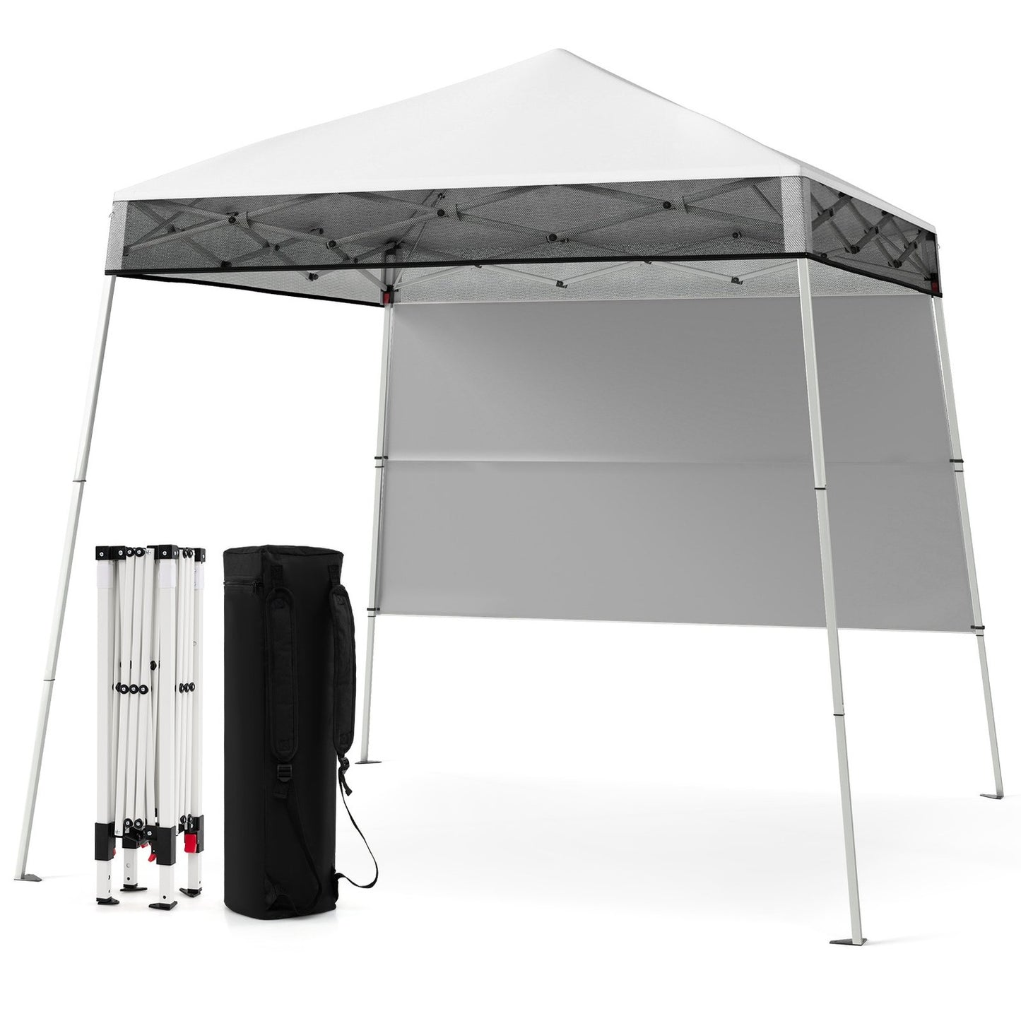 Pop-Up Gazebo 2x2m, Adjustable, Waterproof, White