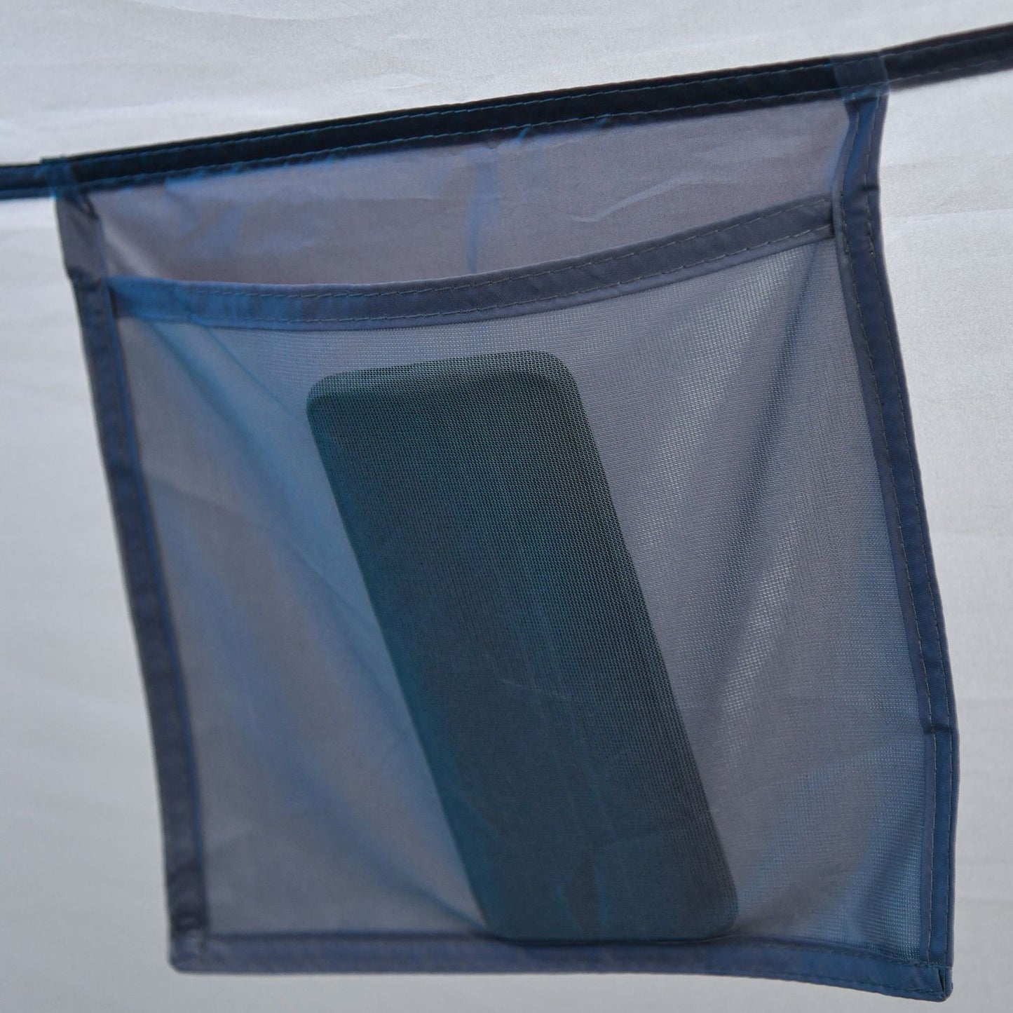Light pop-up tent for 2 people - 3 seasons, blue/grey