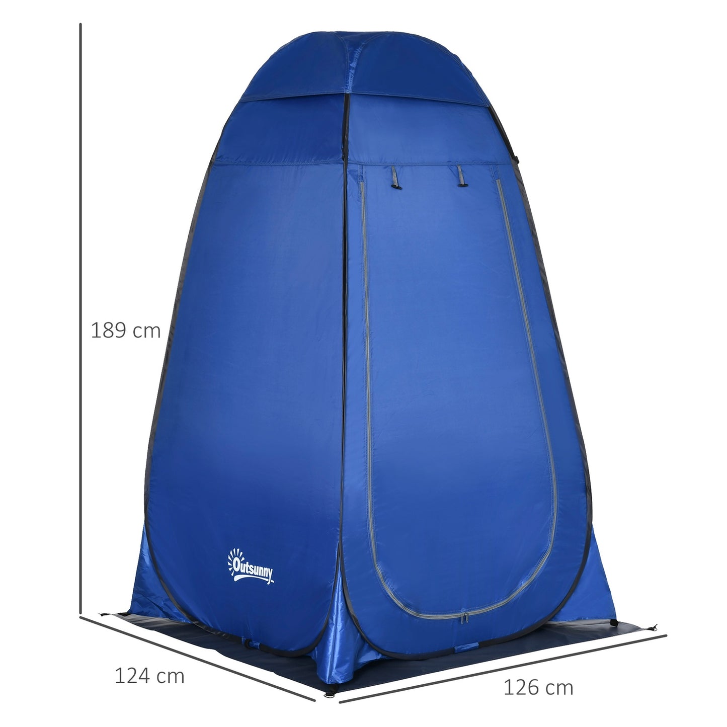 Outdoor pop-up shower and toilet tent with carry bag