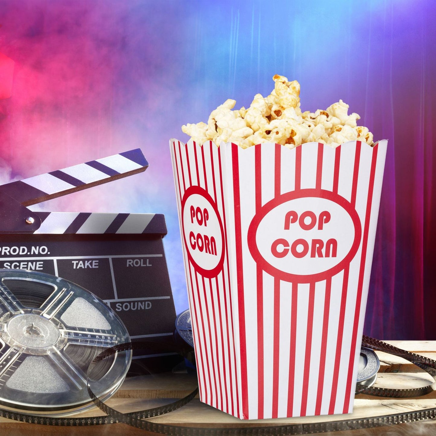 Popcorn Bags Set, 60-Pack, Reusable Cinema Style