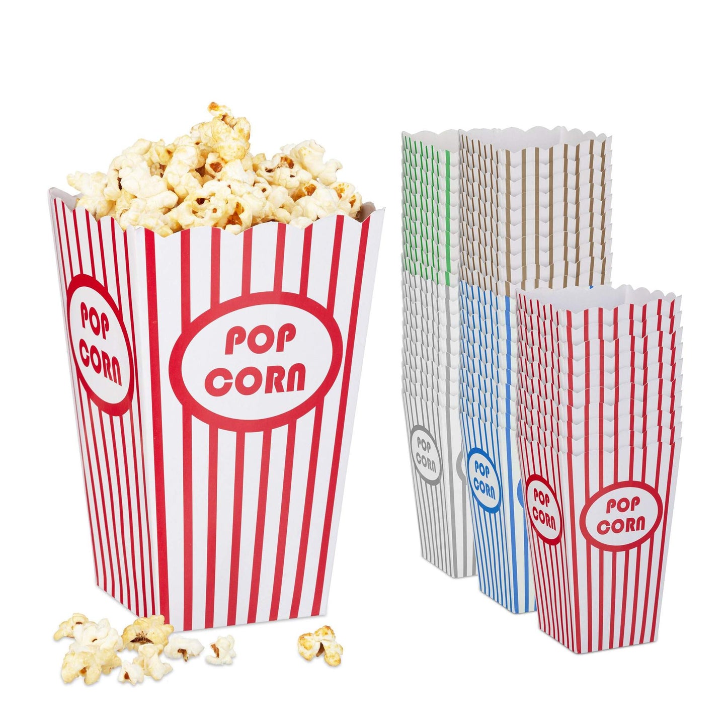 Popcorn bags, 50 pcs, 5 colours