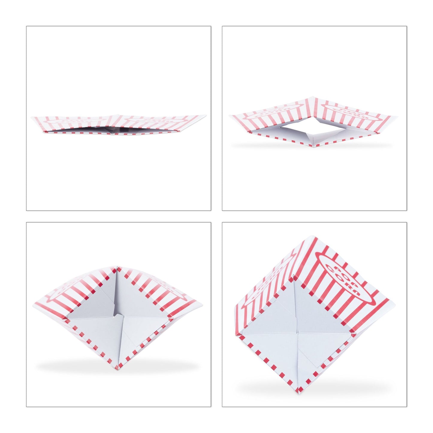 Popcorn bags, 72 pcs, red/white