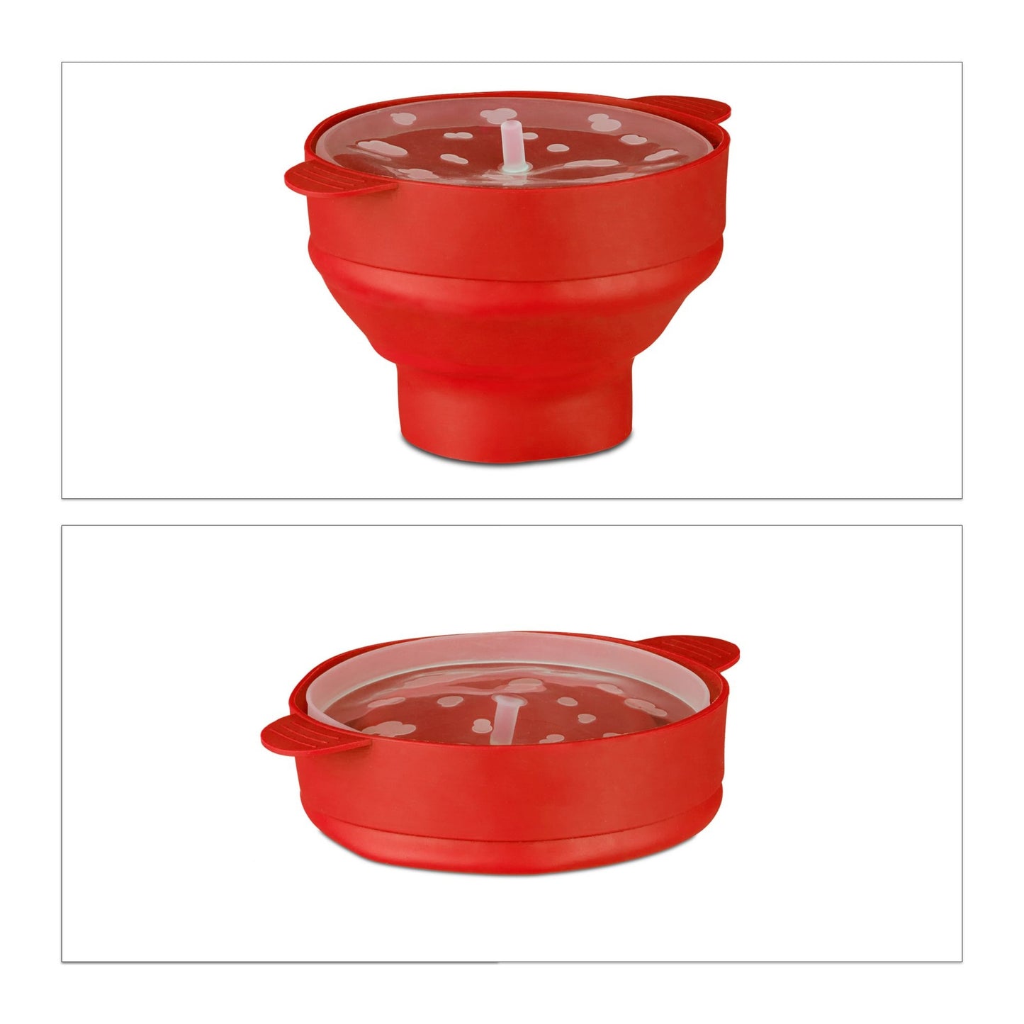 Popcorn bowl in silicone for the microwave