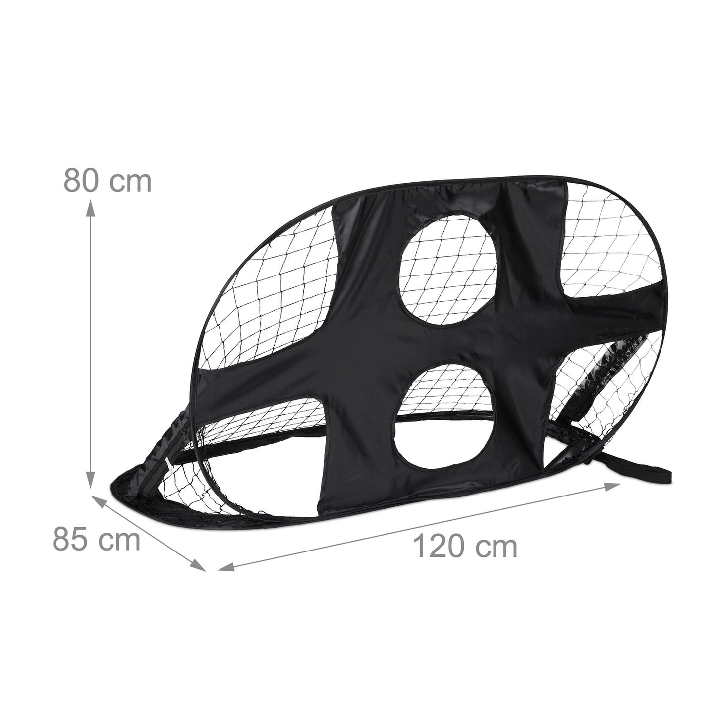 Pop up goal for soccer with goal wall