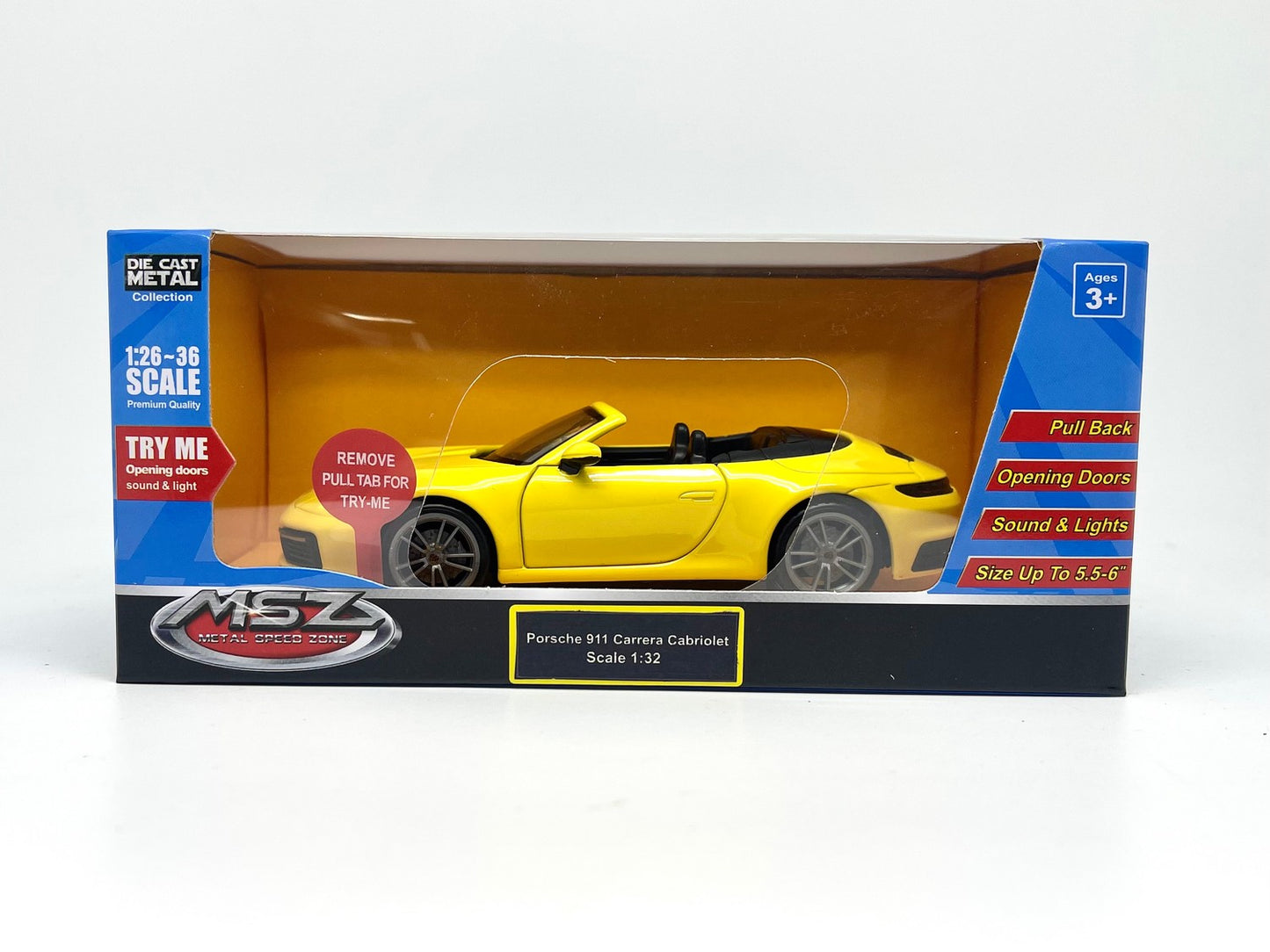 Porsche 911 Carrera Cabriolet Die-Cast Model, 1:32 Scale