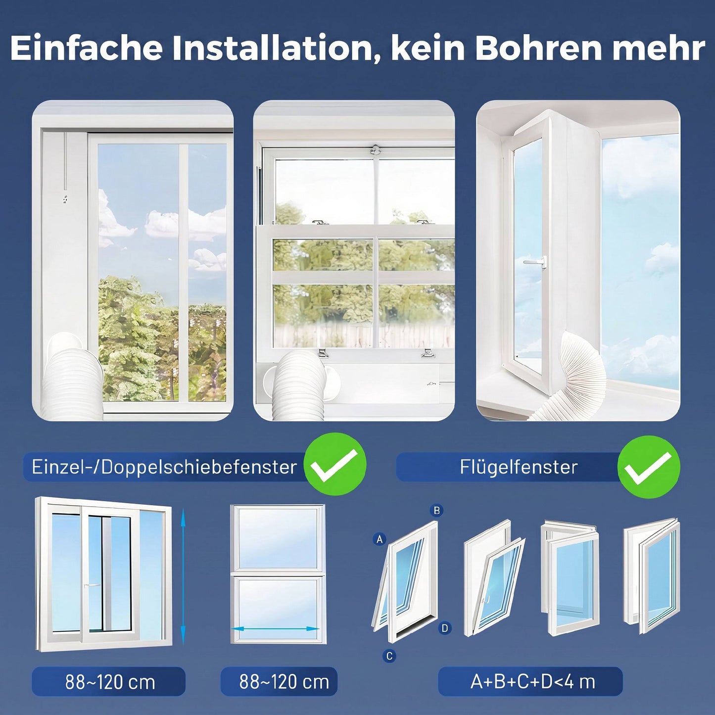 Portable Air Conditioner 12000 BTU, WiFi, 4-in-1 Mode