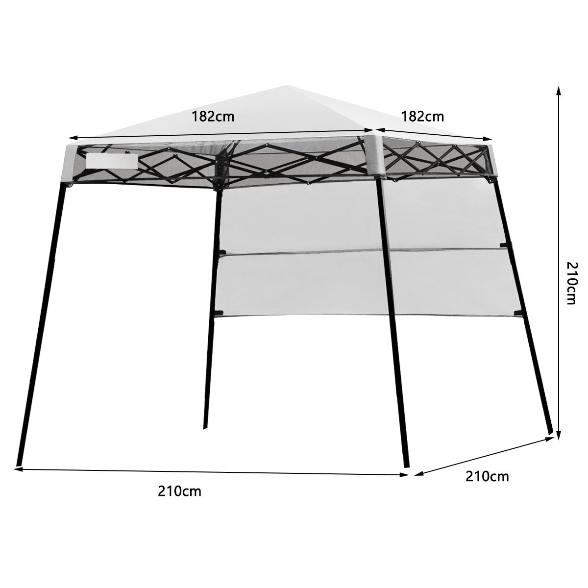 Portable Garden Pavilion Tent, UV Protection, 181x181x210cm