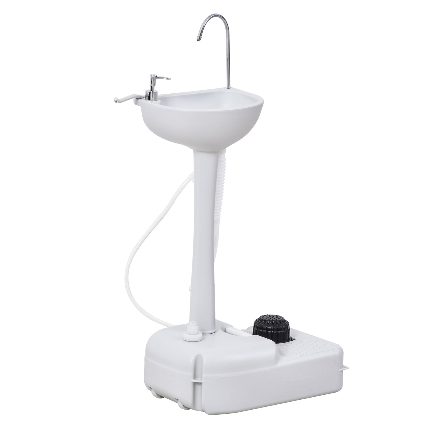 Portable outdoor camping sink with towel rack, 17L tank