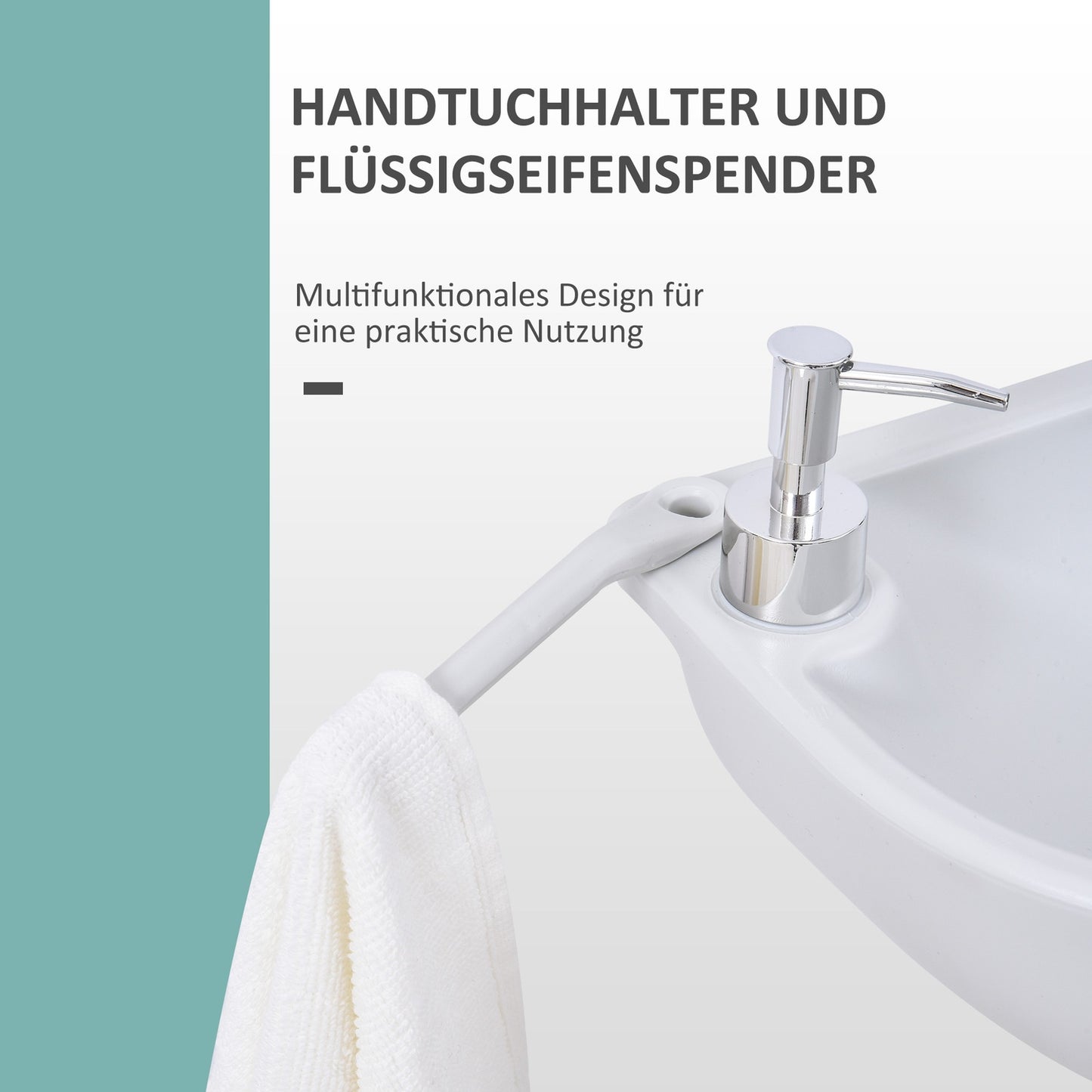 Portable outdoor camping sink with towel rack, 17L tank