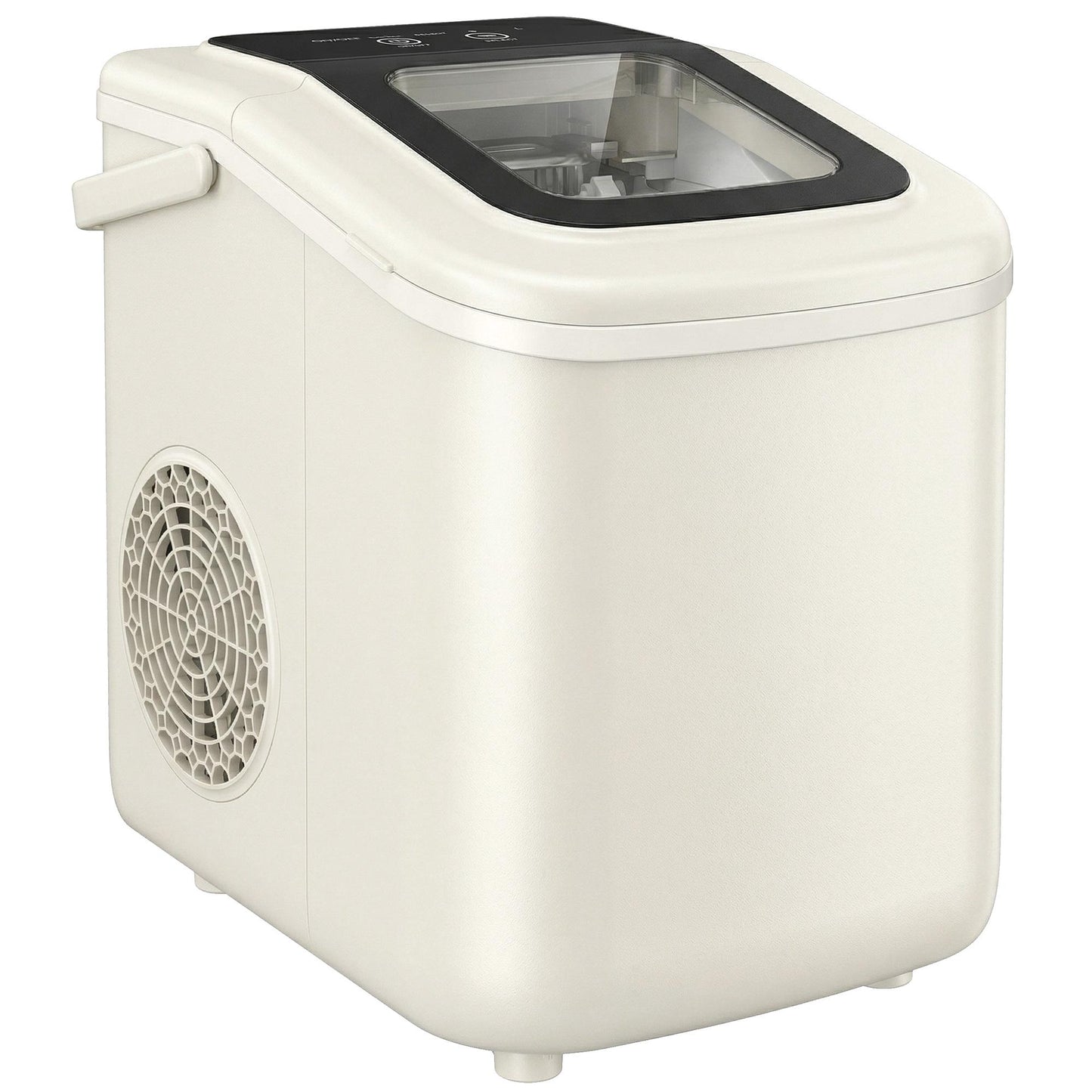Portable Ice Maker with Self-Cleaning, 12kg/24h, Beige